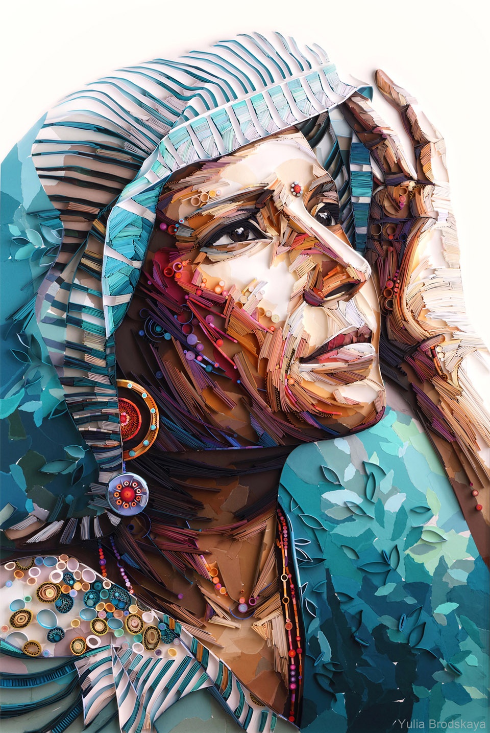 painting with paper paper on the edge by yulia brodskaya