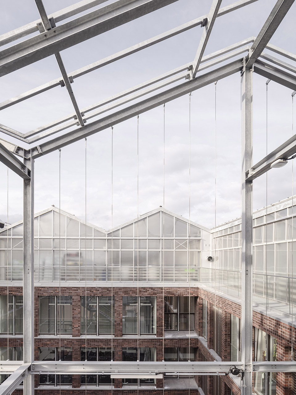 administration building with rooftop greenhouse at the altmarkt oberhausen by kuehn malvezzi