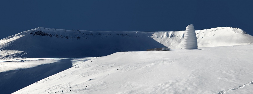 snohetta designs the arc a visitor center for arctic preservation storage in svalbard
