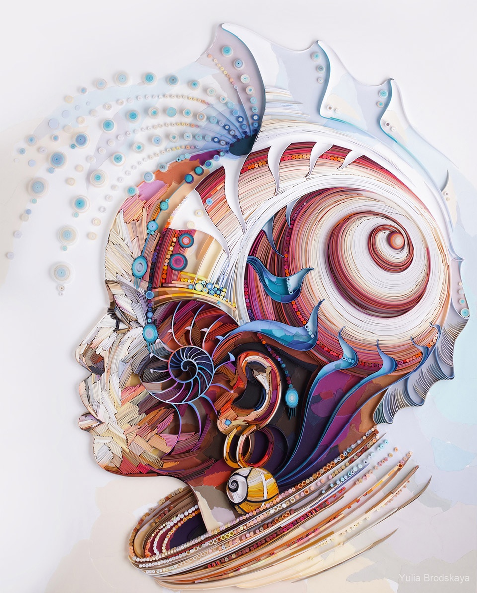 painting with paper paper on the edge by yulia brodskaya