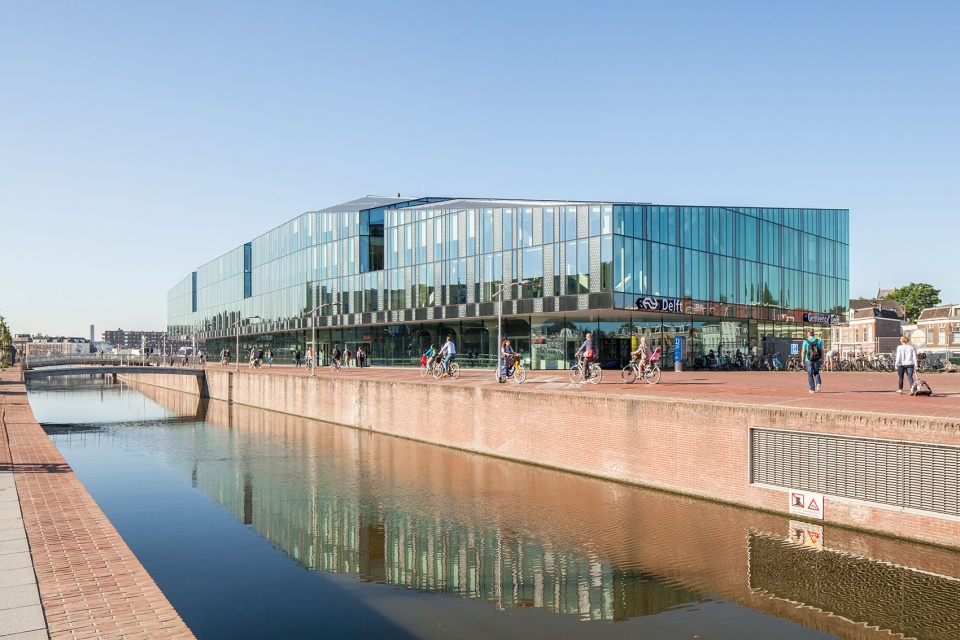 Delft City Hall and Train Station