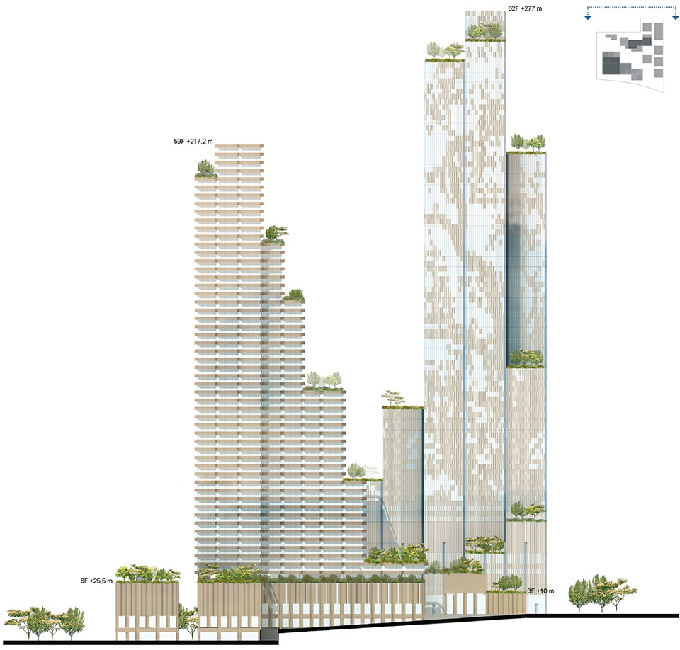 konka mixed use in shenzhen china by mecanoo