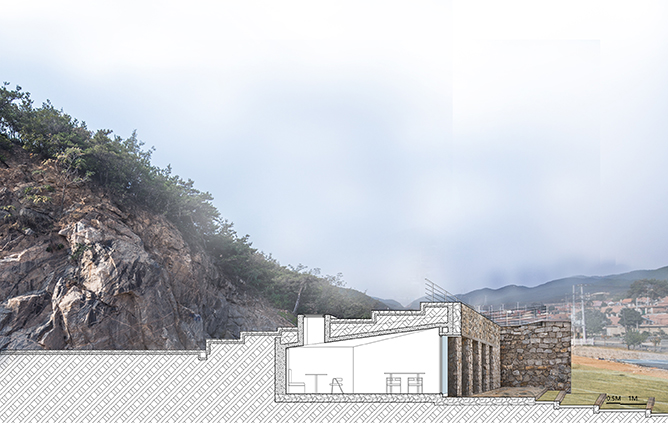 stone nest amphitheatre in weihai china by he wei studio