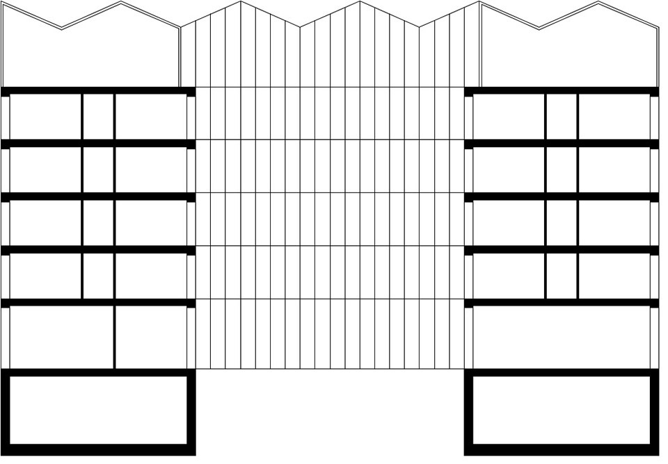 administration building with rooftop greenhouse at the altmarkt oberhausen by kuehn malvezzi