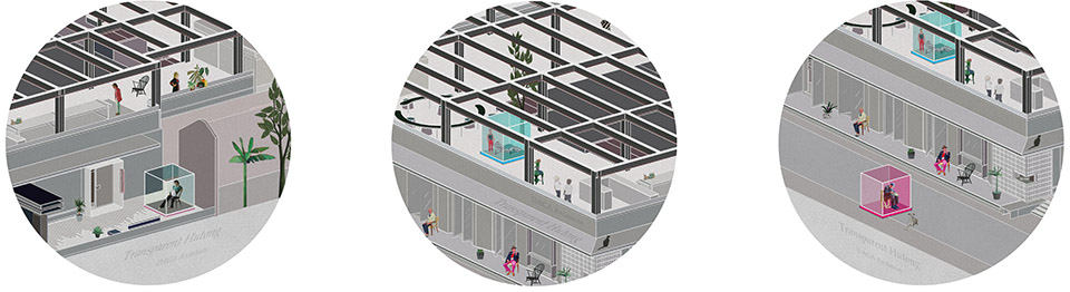 transparent hutong installation china by daga architects