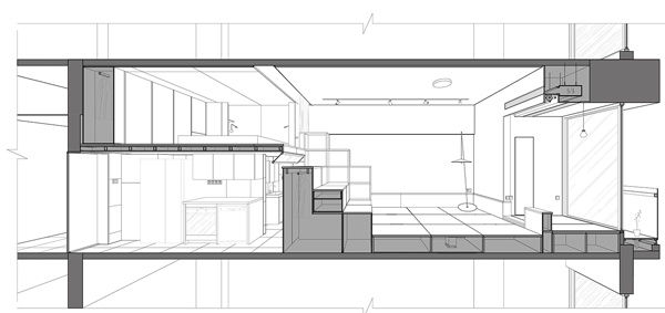 renovation design of a 40 square meter living space china by continuation studio