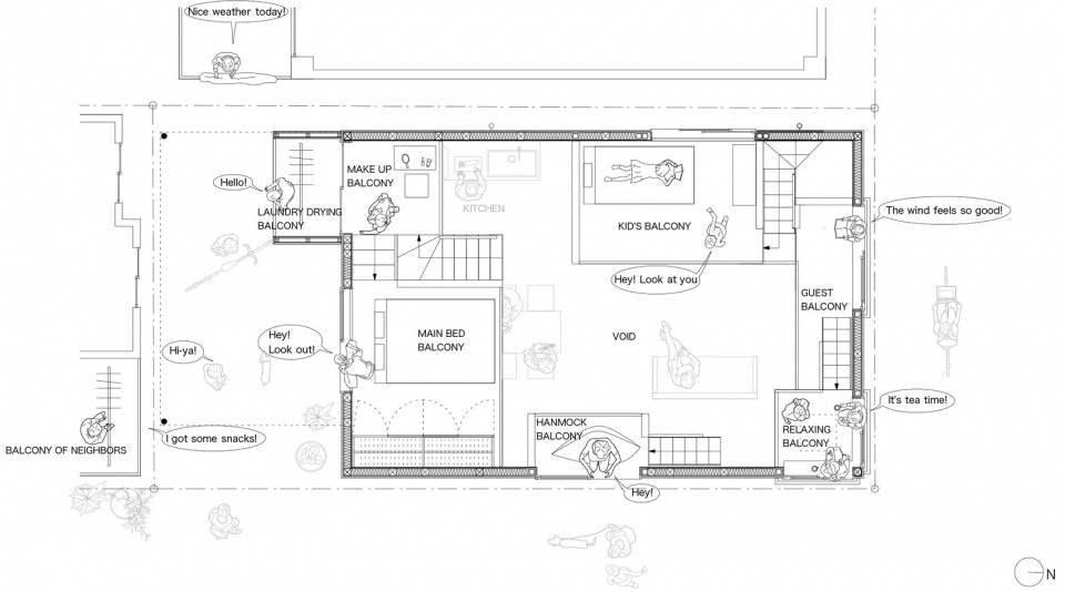 balcony house by takeshi hosaka architects