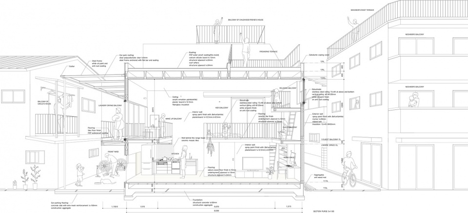 balcony house by takeshi hosaka architects