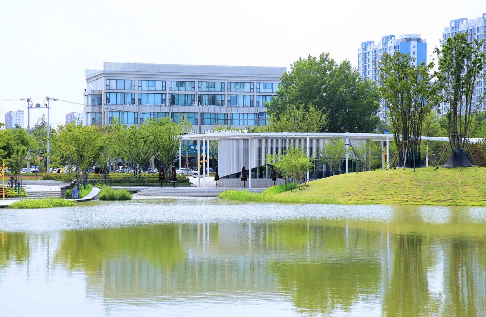section 1 of the central business district of sanli river park in jiaozhou china by ldg