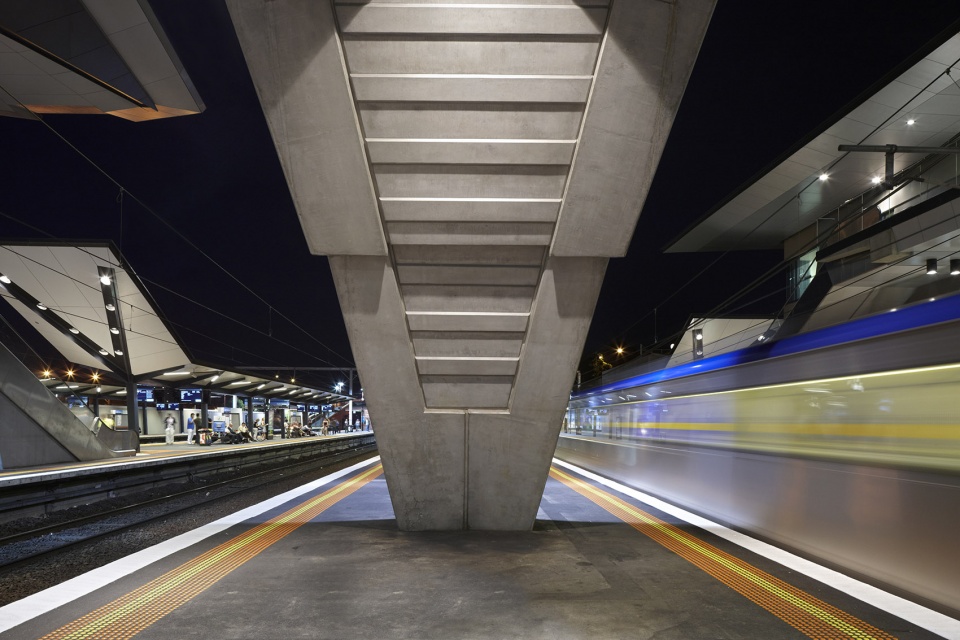 north melbourne railway station by cox architecture