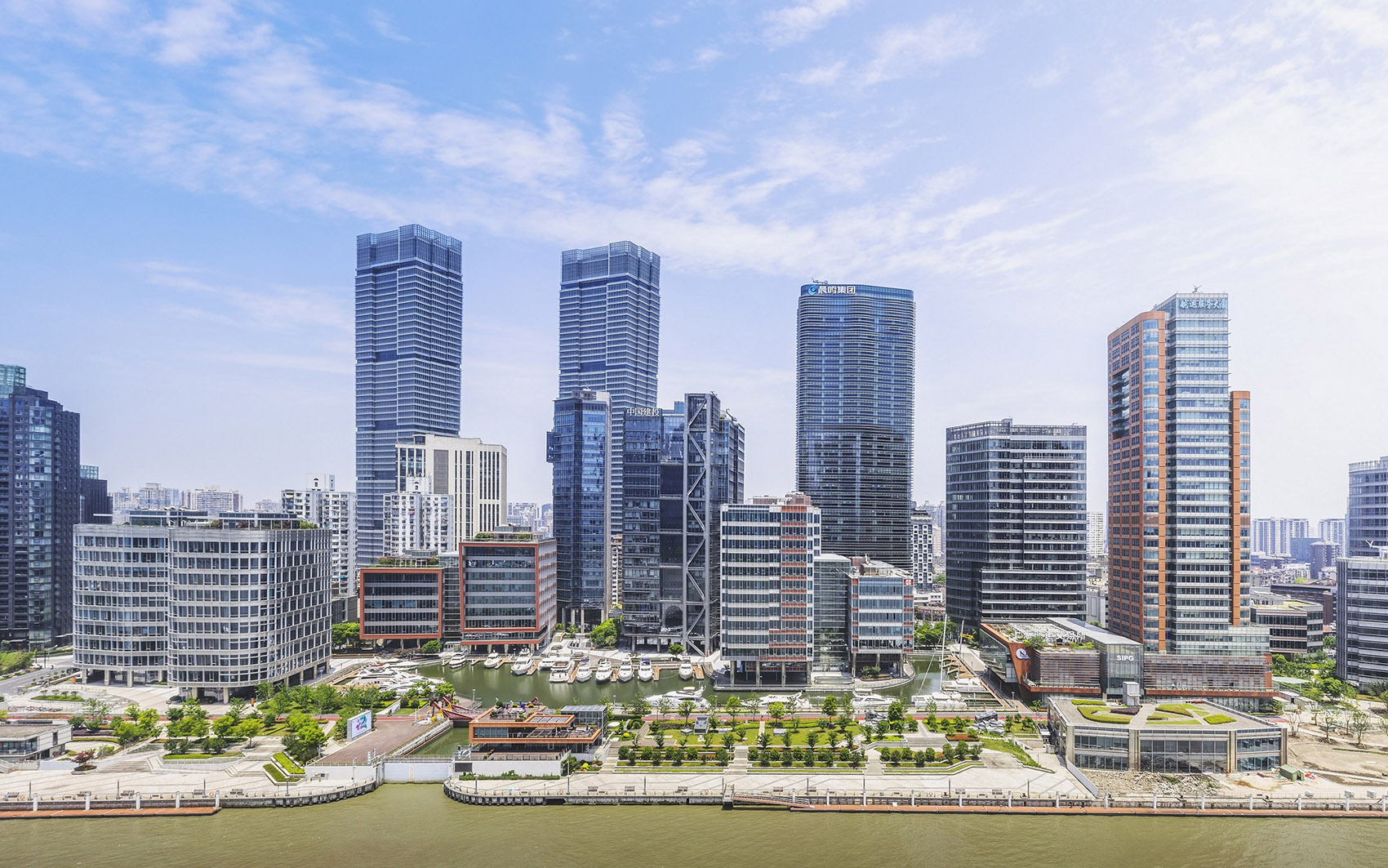 Shanghai north bund riverside mountain block landscape, China by OFFICE ...