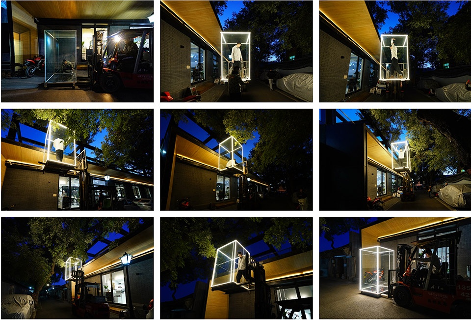 transparent hutong installation china by daga architects