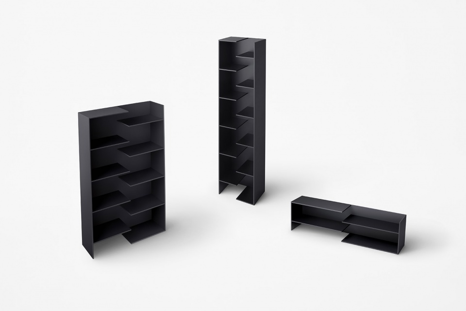 newly collection of shelving units step by nendo