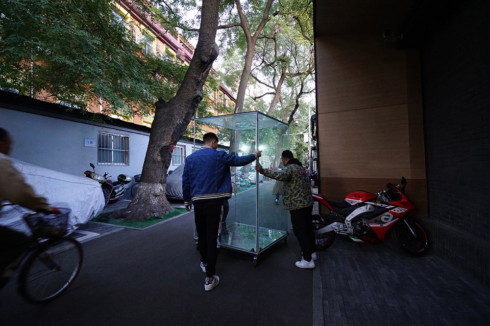 transparent hutong installation china by daga architects