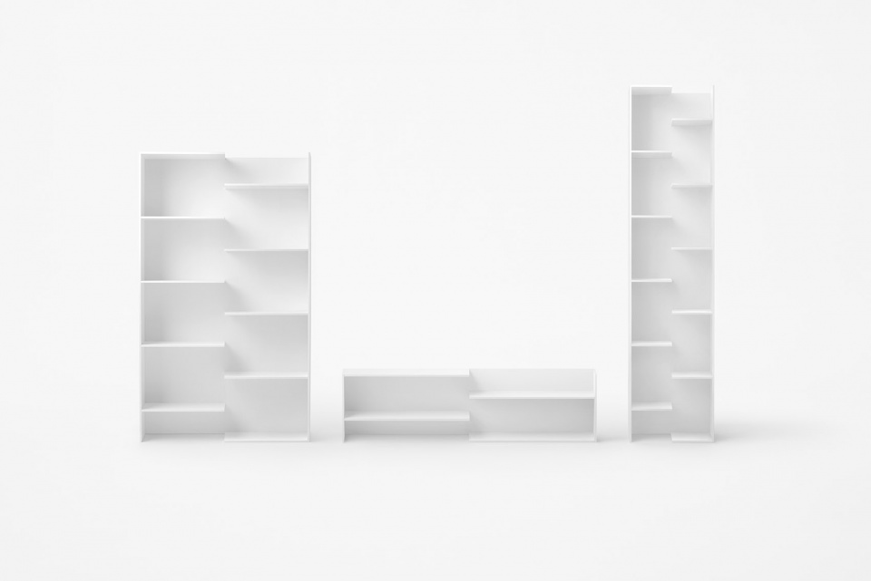 newly collection of shelving units step by nendo