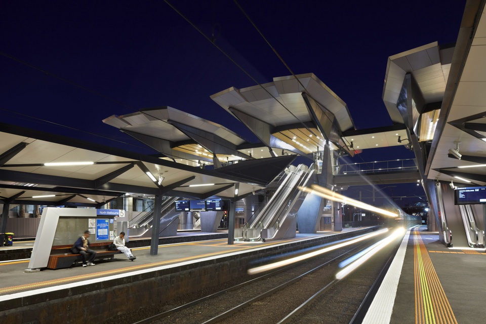 north melbourne railway station by cox architecture