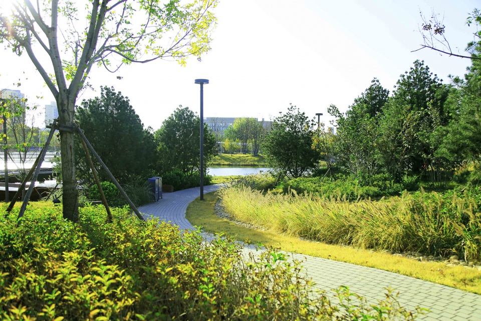 section 1 of the central business district of sanli river park in jiaozhou china by ldg