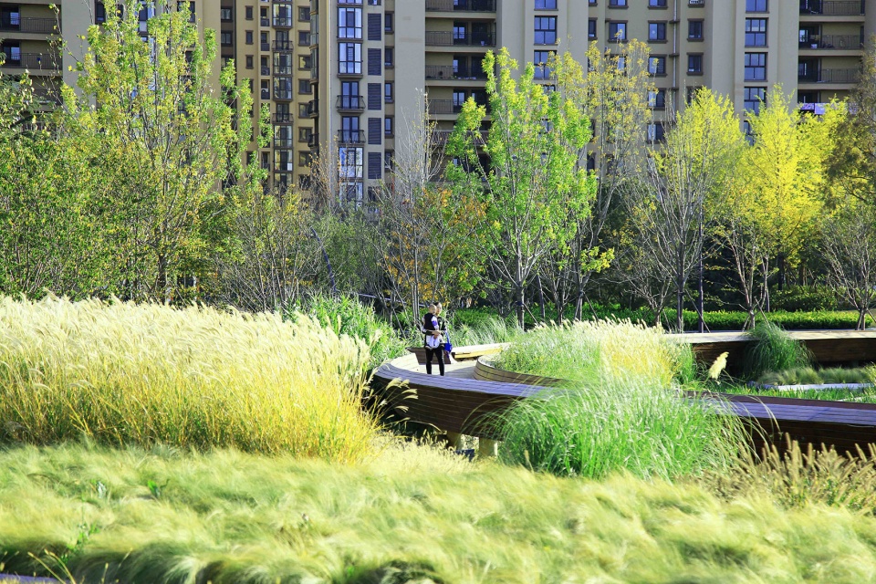 section 1 of the central business district of sanli river park in jiaozhou china by ldg