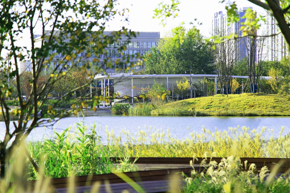 section 1 of the central business district of sanli river park in jiaozhou china by ldg