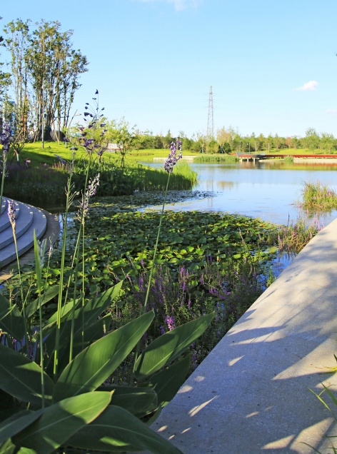 section 1 of the central business district of sanli river park in jiaozhou china by ldg