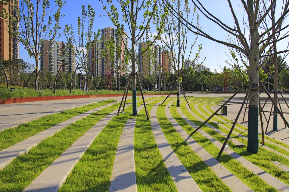 section 1 of the central business district of sanli river park in jiaozhou china by ldg
