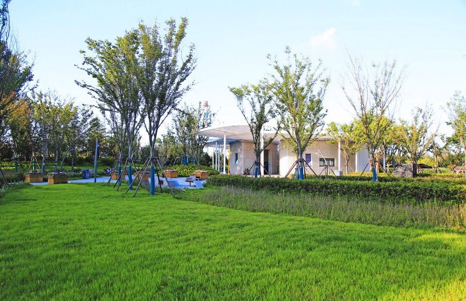section 1 of the central business district of sanli river park in jiaozhou china by ldg