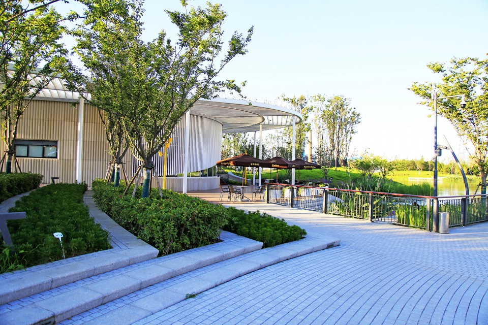 section 1 of the central business district of sanli river park in jiaozhou china by ldg