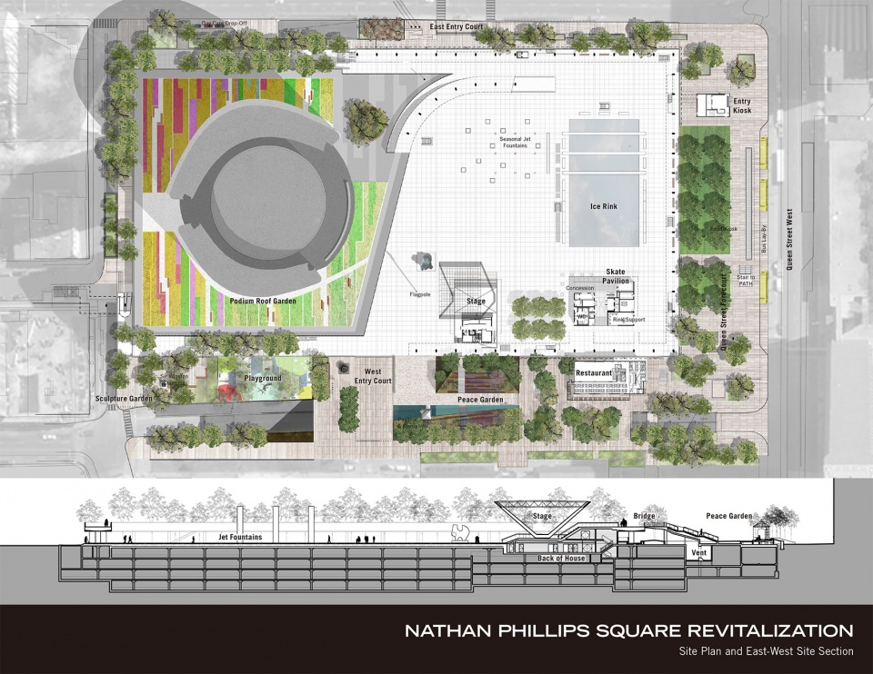 nathan phillips square revitalization by plant architect perkins will hoerr schaudt landscape architects adrian blackwell urban projects