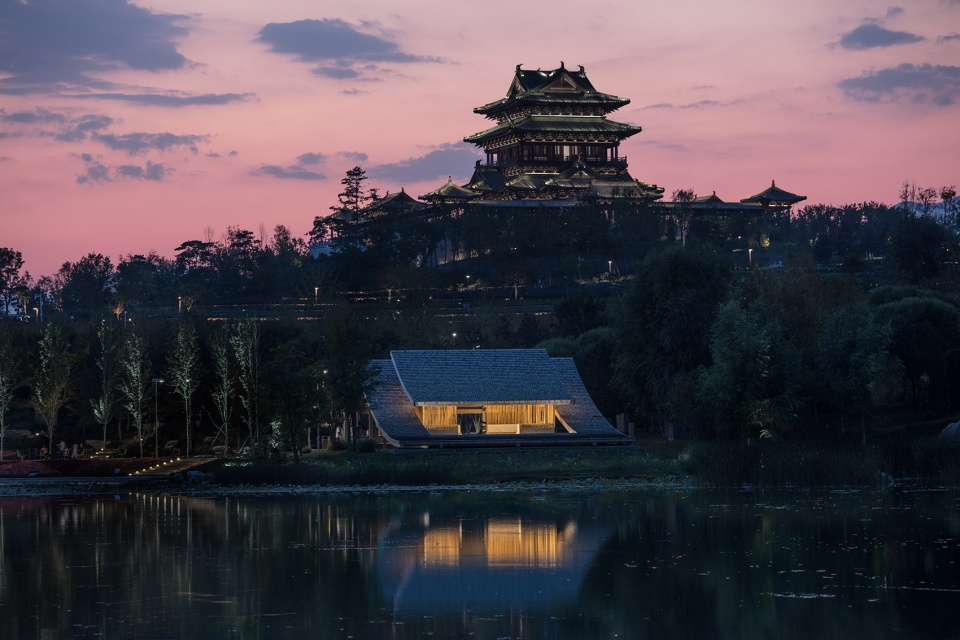 water front graceful pavilion in international horticultural exhibition 2019 of beijing china by ywa landscape architecture beijing insti...