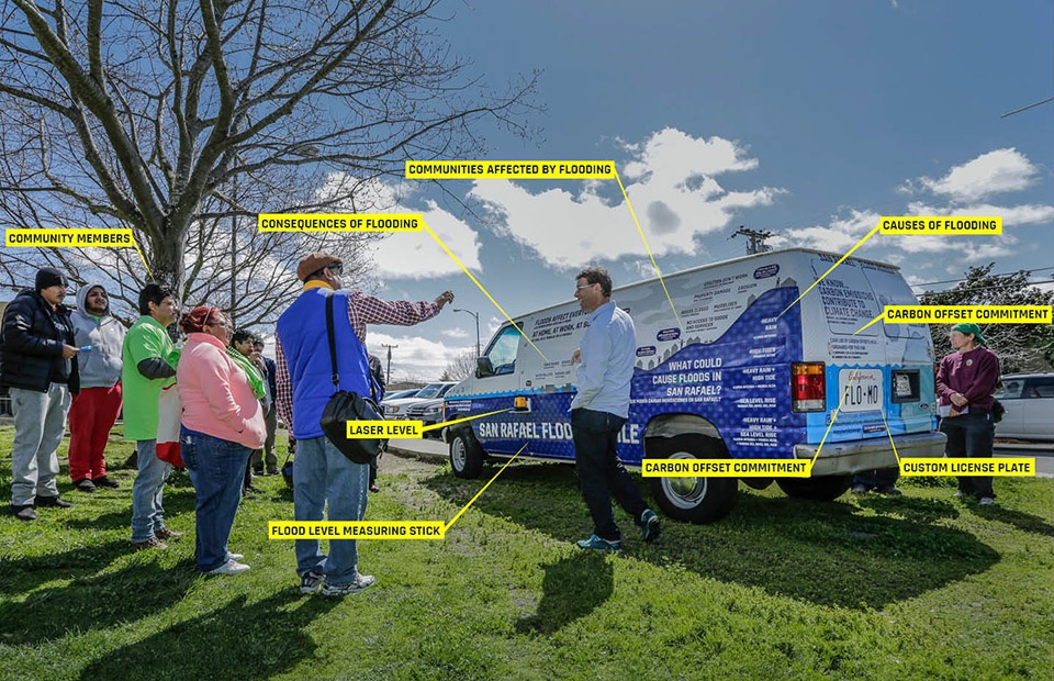 2019 asla communications award of excellence the flomo a mobile messenger for sea level rise by bionic