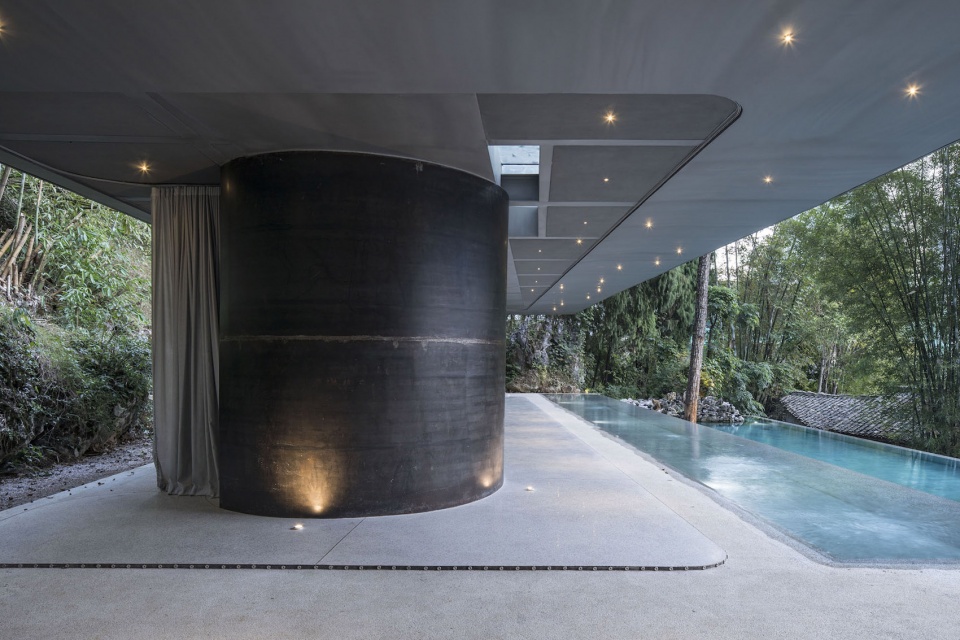 pavilion for yoga and pool in xy yunlu hotel china by atelier liu yuyang architects