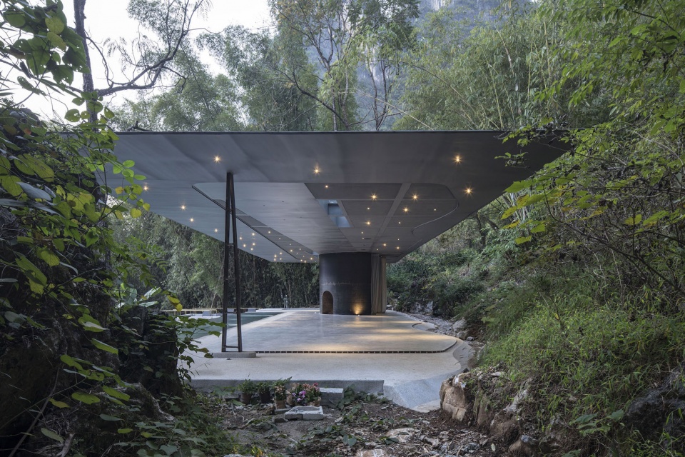 pavilion for yoga and pool in xy yunlu hotel china by atelier liu yuyang architects