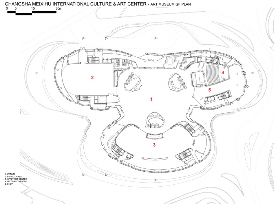changsha meixihu international culture arts centre by zaha hadid architects