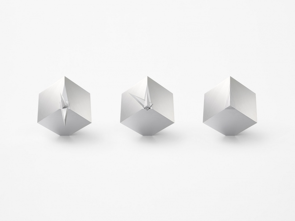 cubic clock by nendo