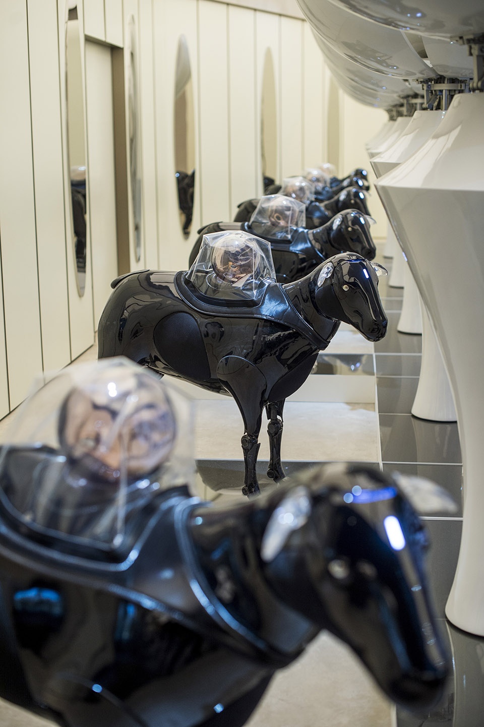 gentle monster introduces the digital analog future to skp s beijing