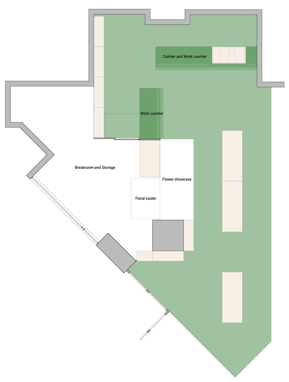 florist ran・ran by shimpei oda architects office atelier loowe inc