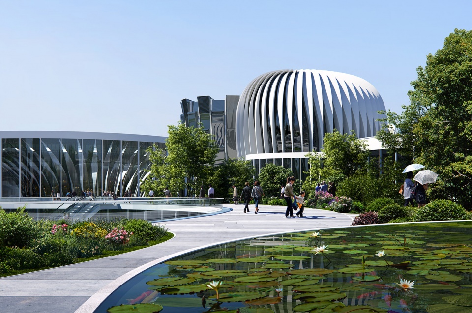 unicorn island masterplan first building nears completion zaha hadid architects