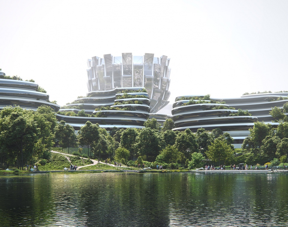 unicorn island masterplan first building nears completion zaha hadid architects