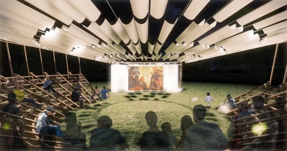 ladder party theater china by shandong jianzhu university china culture university