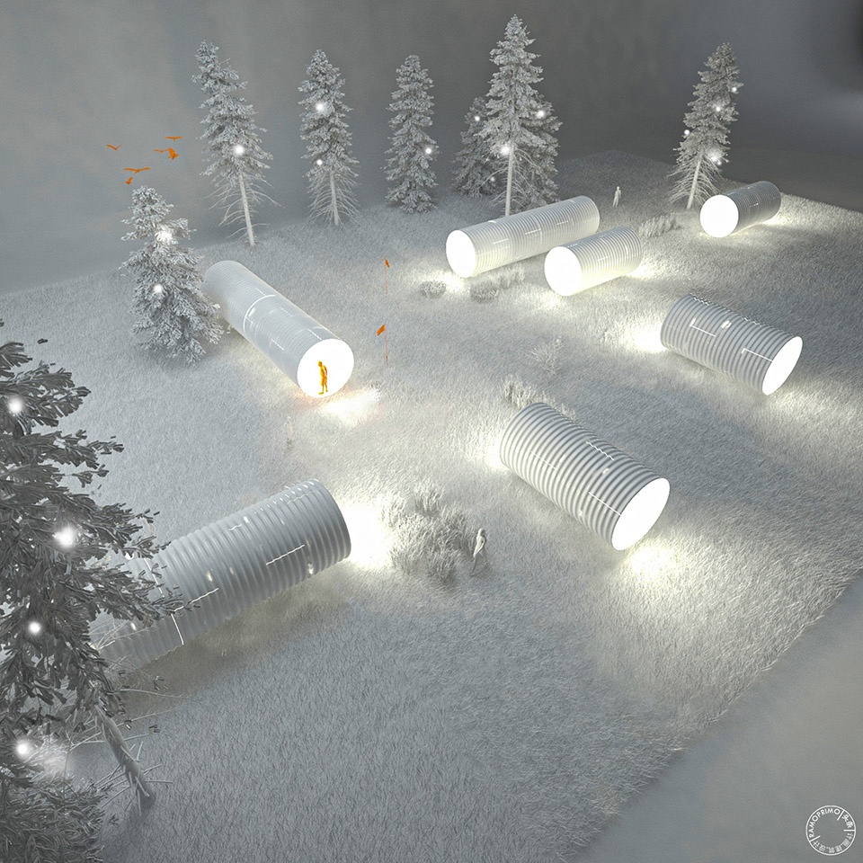 harmay white winter landscape installation china by ramoprimo