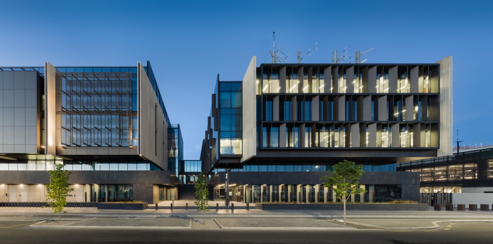 christchurch justice and emergency services precinct by warren and mahony wsp group cox architecture