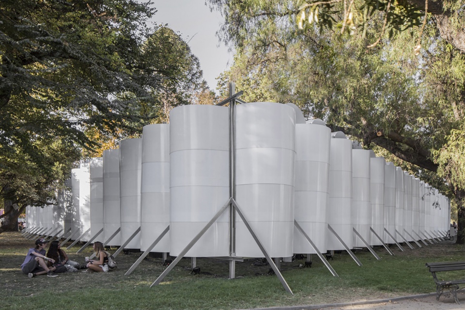 green village pavilion in lollapalooza by urzua soler arquitectos felipe alarcon arquitecto