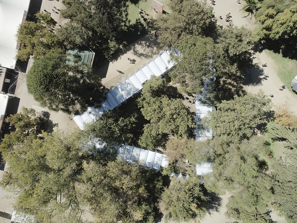 green village pavilion in lollapalooza by urzua soler arquitectos felipe alarcon arquitecto