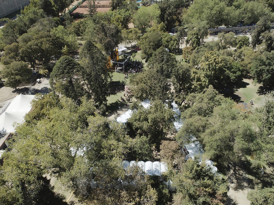 green village pavilion in lollapalooza by urzua soler arquitectos felipe alarcon arquitecto