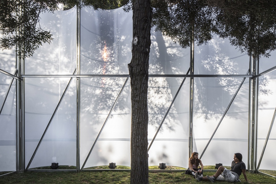 green village pavilion in lollapalooza by urzua soler arquitectos felipe alarcon arquitecto