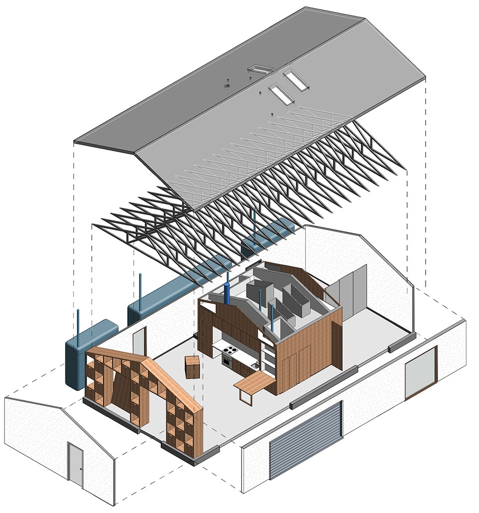 san diego adu garage renovation by modern granny flat with ramiro losada amor and prismatica