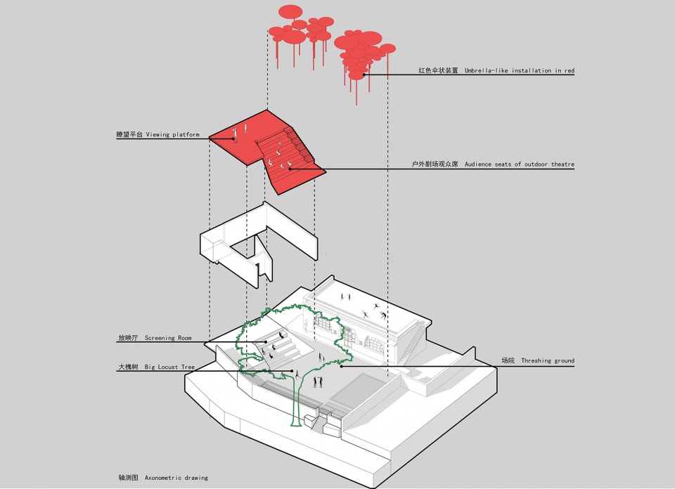 threshing ground under the big locust tree china by 3andwich deisgn hewei studio