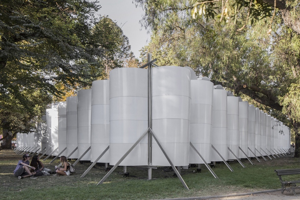 green village pavilion in lollapalooza by urzua soler arquitectos felipe alarcon arquitecto 960x640