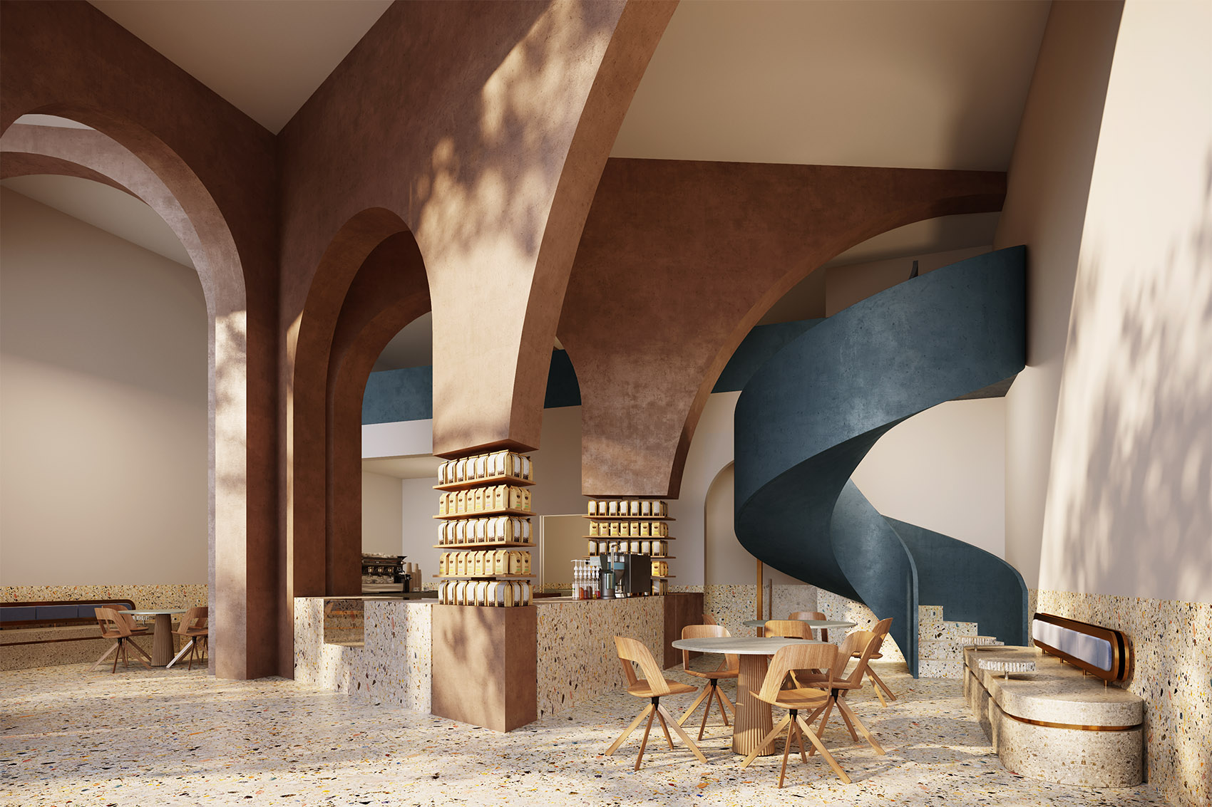 deco temple elixir bunn coffee roasters by azaz architects
