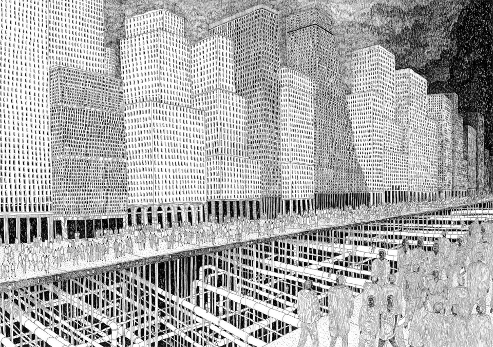 the drawings on the city by clement masurier